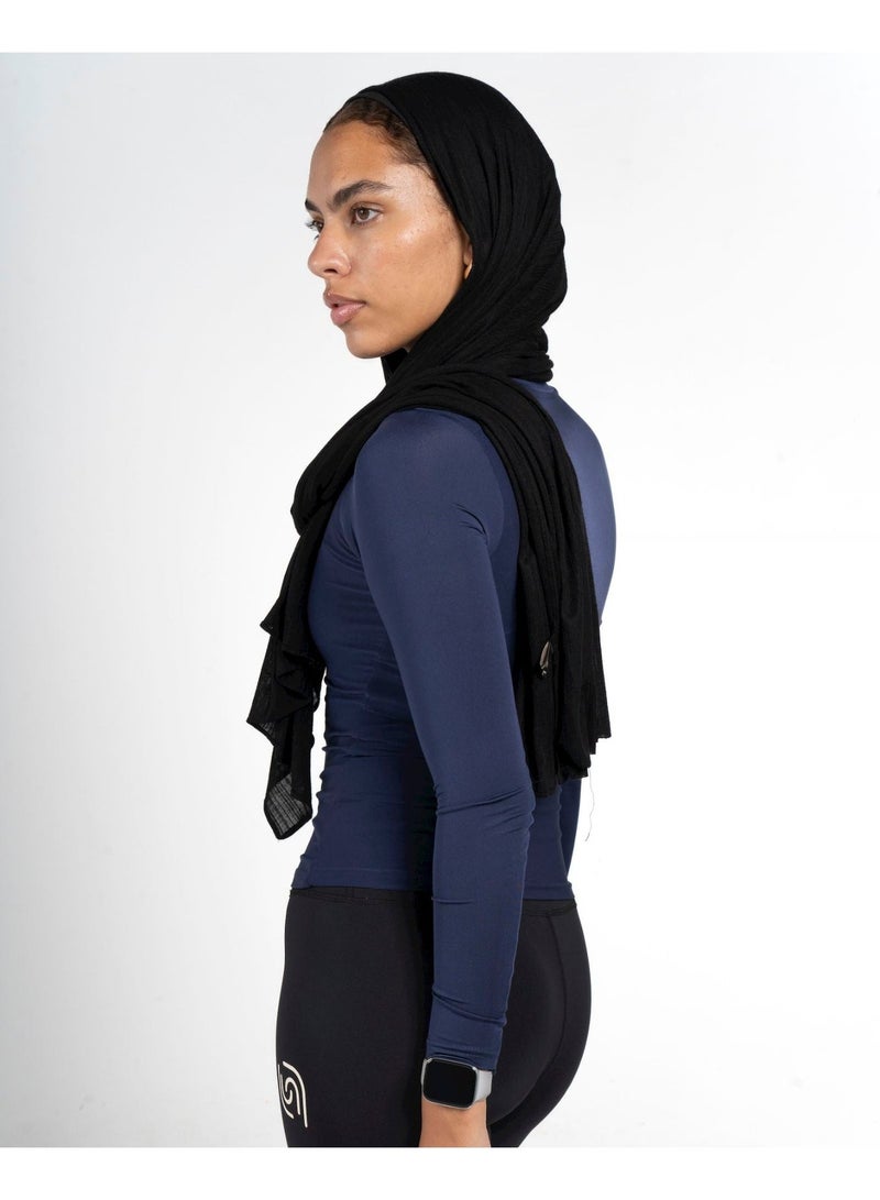 Beyond Women's Navy Basic long sleeve top - Image 2